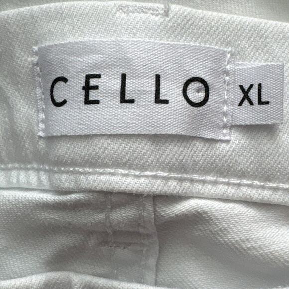 Cello Mid Rise Pull On Double Rolled Cuff Crop Skinny Pants White Size XL - Picture 10 of 11